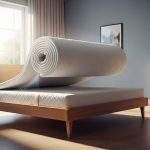 Uno de los mejores colchones en caja expandiéndose sobre una cama en un dormitorio luminoso.