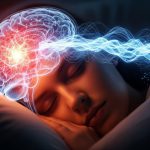 Representación visual de cómo el magnesio para dormir actúa en el cerebro para calmar el estrés y la ansiedad.